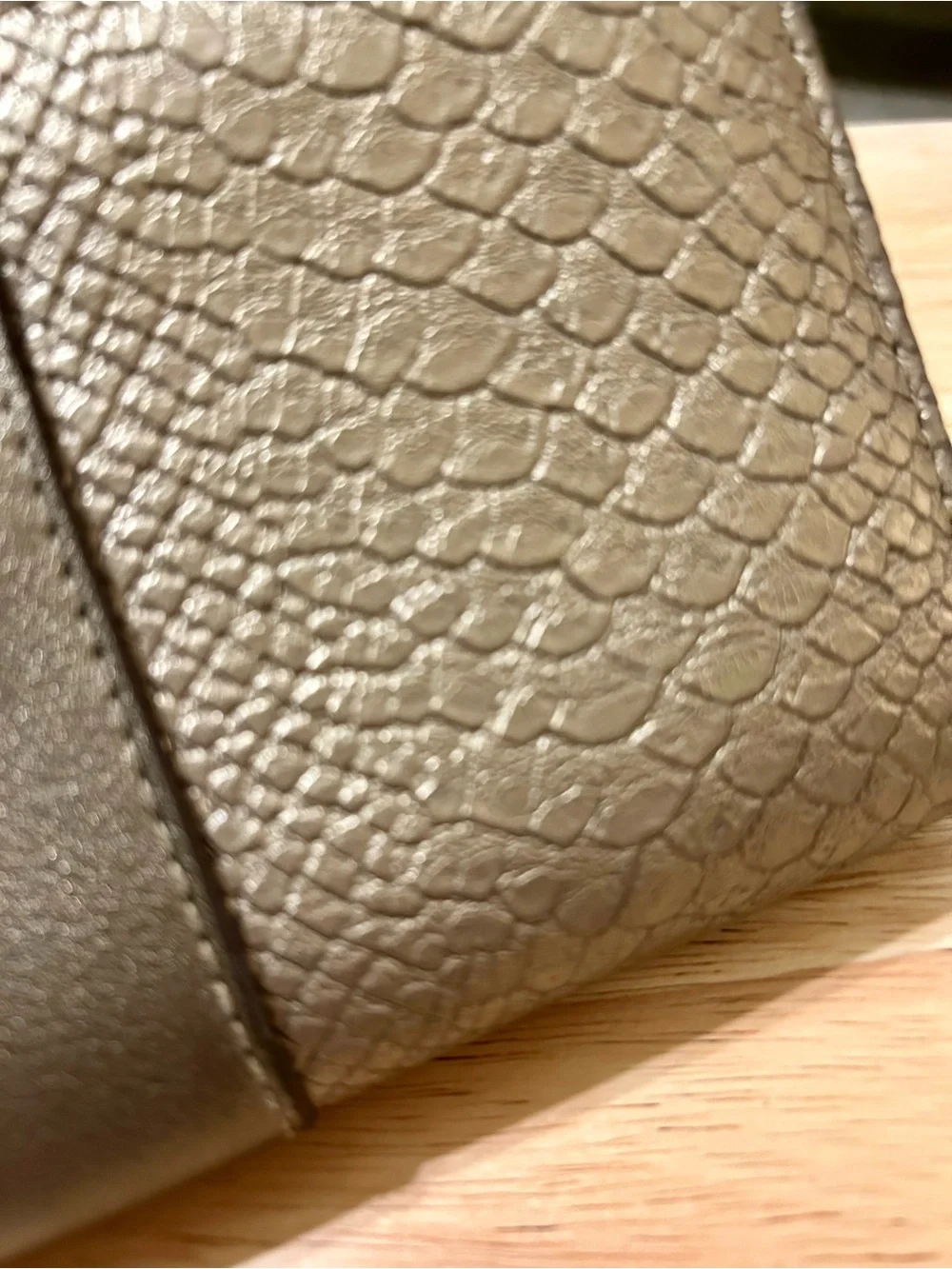 Jessica Simpson Metallic Gold Faux-Snakeskin Wristlet Wallet
